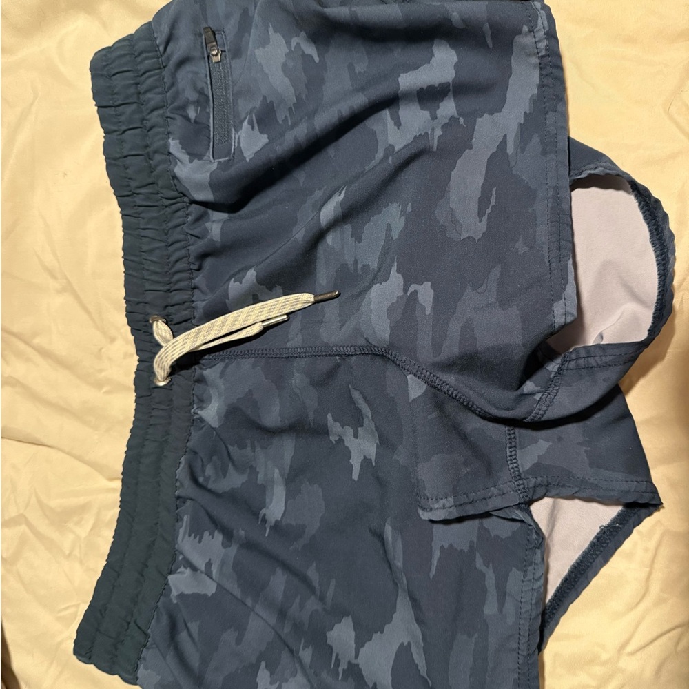 Vuori Blue Camouflage Women's Athletic Shorts